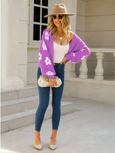Load image into Gallery viewer, Fluffy Daisy Cardigan-Purple
