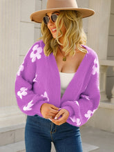 Load image into Gallery viewer, Fluffy Daisy Cardigan-Purple
