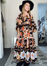 Load image into Gallery viewer, Eclectic Bohemian Goddess Gown Coral Night
