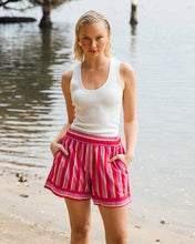 Load image into Gallery viewer, RED RENATA STRIPE SHORTS
