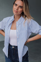 Load image into Gallery viewer, Blue and Whitt Cotton Shirt
