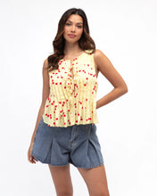 Load image into Gallery viewer, CHERRY PLEATED TOP
