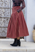 Load image into Gallery viewer, Cotton Pinstripe Skirt
