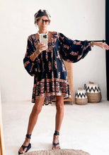 Load image into Gallery viewer, Azalea Mini Dress Long Sleeve - Nightshade
