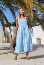 Load image into Gallery viewer, Powder Blue Polka Dot Dress
