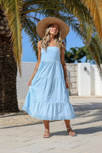 Load image into Gallery viewer, Powder Blue Polka Dot Dress
