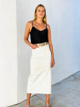 Load image into Gallery viewer, Long Denim White Skirt
