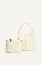Load image into Gallery viewer, 2 in 1 Pebbled Vegan Leather Bucket Bag with Interchangable Straps
