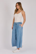 Load image into Gallery viewer, Lyocell Wide-Leg Pull-On Pants – Light Blue
