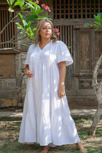 Load image into Gallery viewer, Eclectic Bohemian Nora Cotton Dress White
