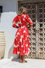 Load image into Gallery viewer, Poppy Fusion Shirred-Back Split Front Dress
