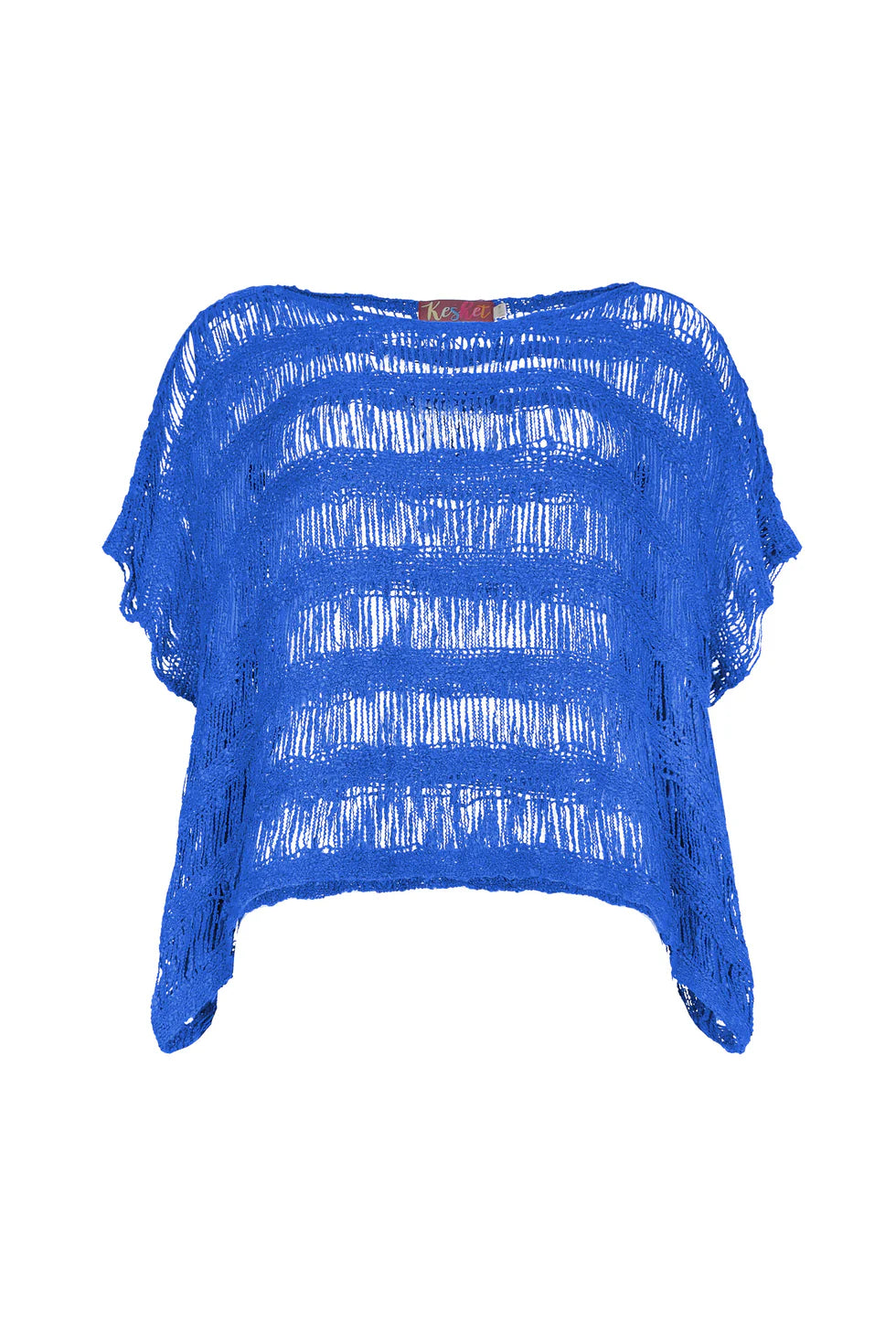 Freya Popcorn Top - Cobalt