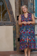 Load image into Gallery viewer, Eclectic Bohemian Sleeveless Sundress Midnight Floral
