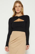Load image into Gallery viewer, Front Twist Neckline Knit Top
