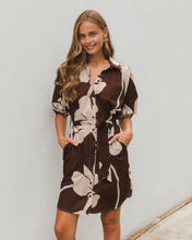 Load image into Gallery viewer, Chocolate Bloom Short Dress
