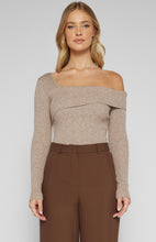 Load image into Gallery viewer, Knit Top with One Shoulder Neckline
