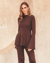 Load image into Gallery viewer, Chocolate Knit Long Sleeve Top
