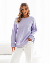 Load image into Gallery viewer, LILAC OVERSIZED ROUND NECK KNIT JUMPER

