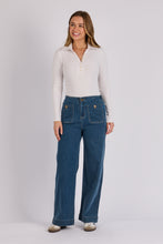 Load image into Gallery viewer, Patch Pocket Jeans - Mid Blue
