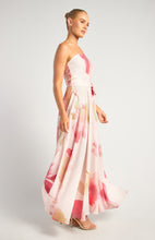 Load image into Gallery viewer, Floral Strapless Maxi Dress With Waist Tie
