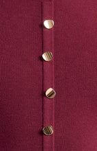 Load image into Gallery viewer, Gold Button Knit Vest - Merlot
