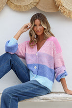 Load image into Gallery viewer, Cali Stripe Cardigan- Pink, Lilac , blue
