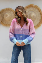Load image into Gallery viewer, Cali Stripe Cardigan- Pink, Lilac , blue
