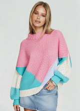 Load image into Gallery viewer, Penelope Knit Jumper - Pink / Green/ Cream
