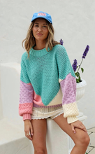 Load image into Gallery viewer, Penelope Knit Jumper / green/pink/cream
