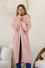 Load image into Gallery viewer, Blush Haven Cable Knit Longline Cardi
