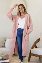Load image into Gallery viewer, Blush Haven Cable Knit Longline Cardi
