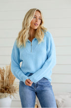 Load image into Gallery viewer, Zip Knit Jumper - Light Blue
