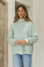 Load image into Gallery viewer, Billie Knit Jumper - Sage and White
