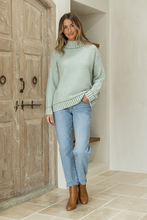 Load image into Gallery viewer, Billie Knit Jumper - Sage and White
