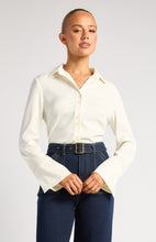 Load image into Gallery viewer, Double Button Detail Flare Cuff Satin Shirt

