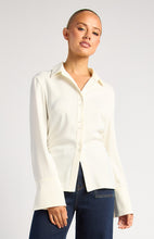 Load image into Gallery viewer, Double Button Detail Flare Cuff Satin Shirt
