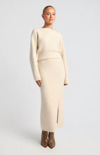 Load image into Gallery viewer, Boat Neckline Fluffy Relax Fit Knit Top - Oatmeal
