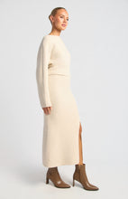 Load image into Gallery viewer, Boat Neckline Fluffy Relax Fit Knit Top - Oatmeal
