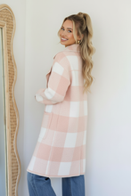 Load image into Gallery viewer, Kentucky Check Coatigan - Blush / White
