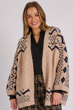 Load image into Gallery viewer, Relaxed Cardigan - Oatmeal And Navy
