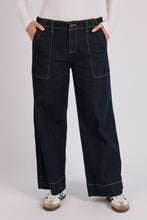 Load image into Gallery viewer, Wide Leg Jeans - Dark Blue Wash
