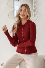 Load image into Gallery viewer, Darling Mayfair Rib Knit Top – Wine
