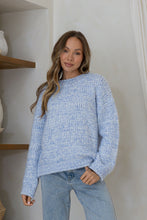 Load image into Gallery viewer, Iris Chunky Knit Jumper - Blue / White
