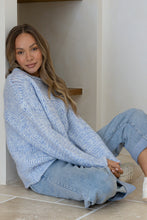 Load image into Gallery viewer, Iris Chunky Knit Jumper - Blue / White
