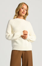 Load image into Gallery viewer, Gradient Cable Knit Textured Sweater - White
