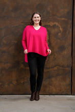 Load image into Gallery viewer, MARGIE KNIT TOP-FUCHSIA
