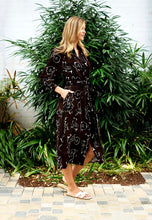 Load image into Gallery viewer, DUNCAN MIDI DRESS -BROWN PRINT
