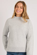 Load image into Gallery viewer, Mock Neck Seam Detail Jumper - Light Grey Marle
