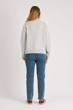 Load image into Gallery viewer, Mock Neck Seam Detail Jumper - Light Grey Marle
