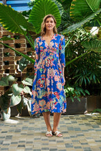 Load image into Gallery viewer, Precious Midi Dress | Sapphire Bloom
